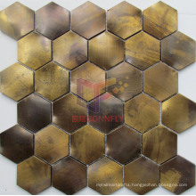 Wall Decoration Used Brass Mosaic Tile (CFM1087)